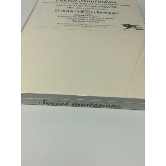 Vintage Invitations 25 ct Envelopes Blanks Printable Wedding Stationary White - Picture 6 of 7
